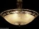 255 Vintage 40s 50s Ceiling Light Lamp Fixture Glass Chandelier Re - Wired Chandeliers, Fixtures, Sconces photo 6