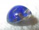 Gorgeous Blue & Goldstone Antique Victorian Leo Popper Glass Button - Triangle Buttons photo 1