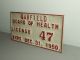 Antique Metal Embossed 1950 Garfield Board Of Health Medical State Trade Sign Other photo 3