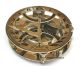 Brass Electroplated Sundial Compass For Finding Time Using Sun Location Compasses photo 1