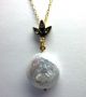 Rose Cut Diamond & Pearl Gold Plated Vintage Look Earrings,  Pendant Jewelry Set Islamic photo 1