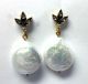 Rose Cut Diamond & Pearl Gold Plated Vintage Look Earrings,  Pendant Jewelry Set Islamic photo 2