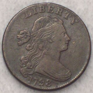 1798 Draped Bust Large Cent Xf Detailing Rare S - 179 Variety - E Over Reversed E photo