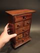 Primitive Antique Style Wood Apothecary Spice Chest Cabinet 7 Drawers Primitives photo 5