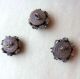 Antique - 3 Round Rhinestone & Metal Buttons Made Slovakia - Cho - Diminutive Buttons photo 5