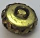 Antique Twinkle Brass Button,  Mirror Back,  Fancy,  Center Flower,  Gold Reflector Buttons photo 1