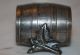 Vtg Simpson Hall Miller Quadruple Plate Barrel W/leaf Napkin Ring 