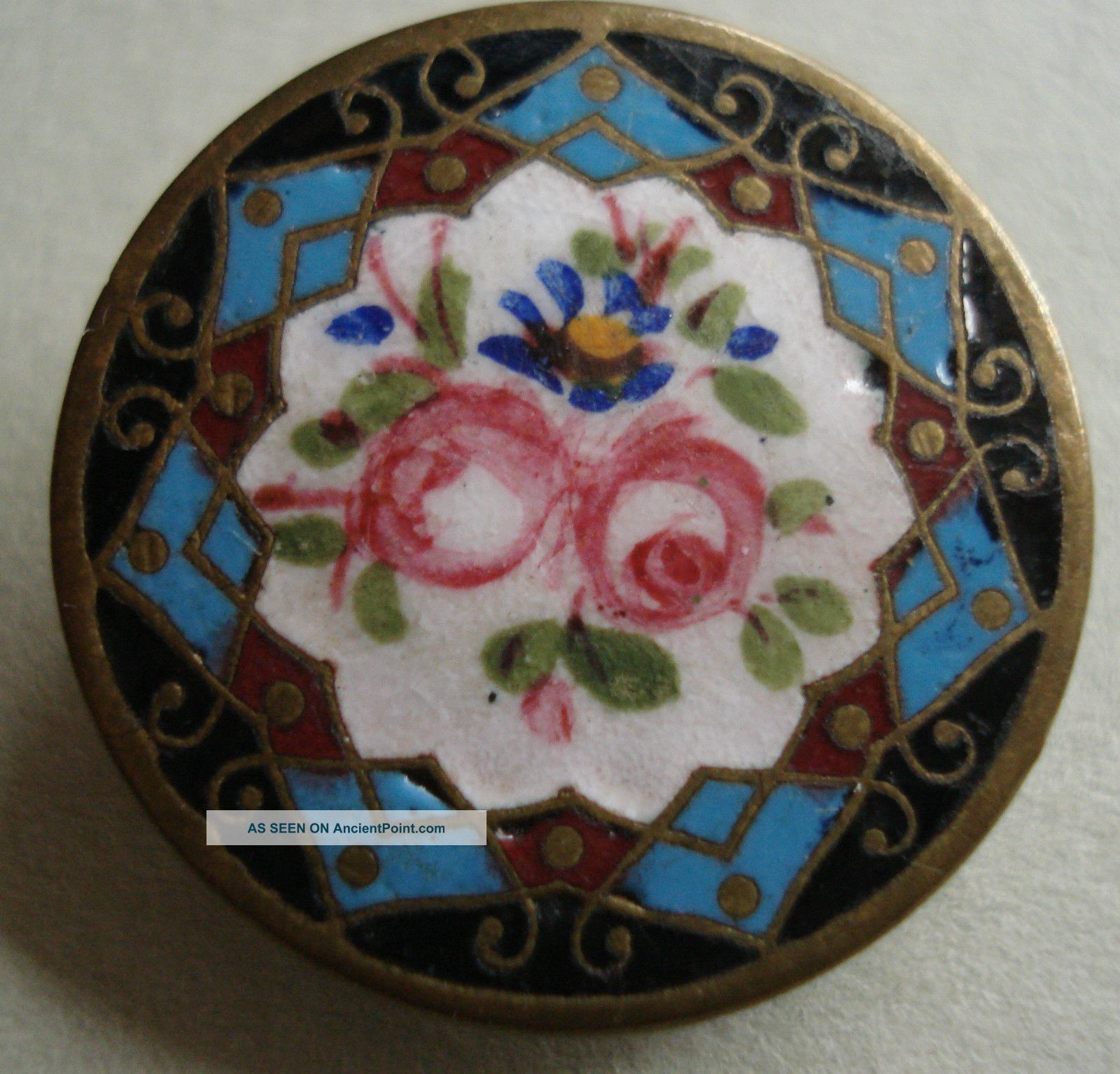 Antique 19th C.  French Enamel 1 