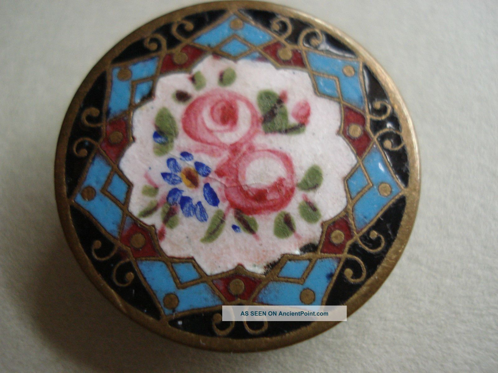 Antique 19th C.  French Enamel 1 