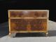 Vtg French Provincial Country Dresser Brown Burl Wood Veneer Chest Of Drawers Post-1950 photo 1