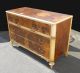 Vtg French Provincial Country Dresser Brown Burl Wood Veneer Chest Of Drawers Post-1950 photo 3