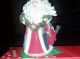 Vintage Fabric Santa W/ Rag Beard And Big Pouch Filled W/ Gifts Tree Topper - New Primitives photo 2