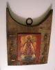 Rare Antique Mexico Religious Icon Tin Wood Milagros Retablo Virgen Del Rosario Latin American photo 1