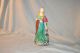 Vintage Old Desvres Hand Painted French Lady With Fan Porcelain Woman Figurine Figurines photo 1