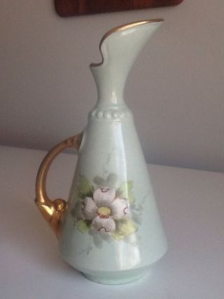 Vintage Weisley China Vase Hand Painted photo