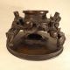 Antique Oriental Large Bronze Ornate Peach Vase Stand Japanese Chinese Asian Old Other photo 5