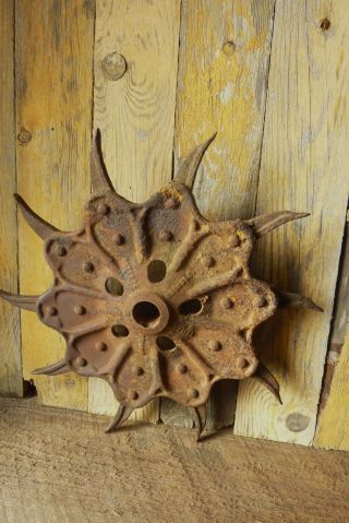 Antique Cast Iron Wheel Hoe Farm Cultivator 17 