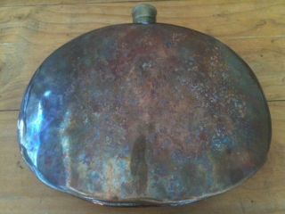 1820 - 30s Copper Hot Water Bottle With Engraved Dovor Dover Kent Provenance photo