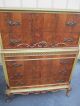 51323 Pair French Country Antique High Chest + Dresser 1900-1950 photo 11