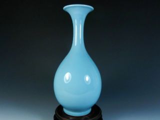 No.  61 Eximious Export Chinese Blue Glaze Porcelain Vase 胆瓶 photo