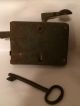 True Antique Iron Pennsylvania Dutch Elbow Door Lock + Skeleton Key German Set Locks & Keys photo 4