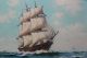 Vintage Humbero Da Silva Fernandes Whaling Ship Seascape Oil Painting Other photo 2