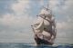 Vintage Clipper Ship Humbero Da Silva Fernandes Seascape Oil Painting,  Nr Other photo 2