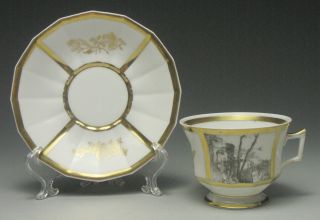 Fabulous Gold Gilt G.  Demartine & Cie.  Gd&cie Limoges French Porcelain Teacup photo