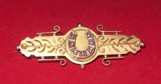 Vintage Gold Brooch With Pearls - Metal Detecting Find photo