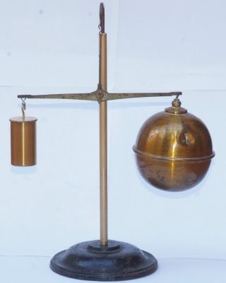 Antique Brass Physics Demostration Scales Balance To Weigh The Air photo
