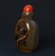 Chinese Kylin&eagle Hand Carved Natural Agate Floater Snuff Bottle - Jr10859 Snuff Bottles photo 3