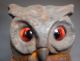 Antique C1910 Rostand 407e Owl Andirons W/amber Glass Eyes Hearth Ware photo 1