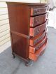54440 Antique Mahogany High Chest Dresser 1900-1950 photo 9