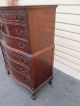 54440 Antique Mahogany High Chest Dresser 1900-1950 photo 7