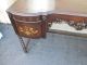 53726 Antique Inlaid Carved Jacobean Vanity With Mirror 1900-1950 photo 4