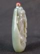 Chinese Plutus Carved Nephrite Jade Snuff Bottle Snuff Bottles photo 4