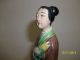 Antique Chinese Figurine Statue Late 19th Early 20th Century 7 ¼” Marked Maker Men, Women & Children photo 4