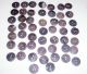 51 Antique Mop Shell Buttons - Purple - Old Mother Of Pearl Shell Button Buttons photo 9