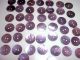 51 Antique Mop Shell Buttons - Purple - Old Mother Of Pearl Shell Button Buttons photo 4