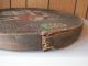 Vtg Hand Painted Wooden Cheese Box,  Scandinavian Or German,  Primitive Folk Art Boxes photo 9