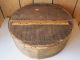 Vtg Hand Painted Wooden Cheese Box,  Scandinavian Or German,  Primitive Folk Art Boxes photo 11