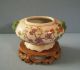 Vintage China Export Porcelain Vase Pot With Stand Circa; Mid 1900s U Vases photo 1