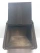 Antique Coal Ash Scuttle Box Wood Brass Fireplace Vintage Hearth Ware photo 2