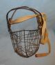 Old Ranch Or Farm Primitive Calf Weaner In Metal Wire With Strap Primitives photo 4