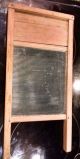 Authentic Antique Wooden Glass Laundry Wash Board 1940 ' S - 18 X 9 Primitives photo 2