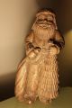 Santa Claus Christmas Tree Wooden Paper Mache Mold Wood Sculpture Woodcarving Primitives photo 1
