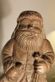 Santa Claus Christmas Tree Wooden Paper Mache Mold Wood Sculpture Woodcarving Primitives photo 2