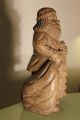 Santa Claus Christmas Tree Wooden Paper Mache Mold Wood Sculpture Woodcarving Primitives photo 3