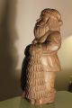 Santa Claus Christmas Tree Wooden Paper Mache Mold Wood Sculpture Woodcarving Primitives photo 4