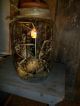 Primitive Early Style Pantry Jar,  Farmhouse Buttery Light,  Gourds,  Grass,  Rusty Lids Primitives photo 1